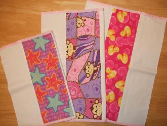 handmade diaper burp cloths