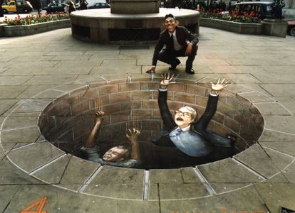 julian beever sidewalk drawing