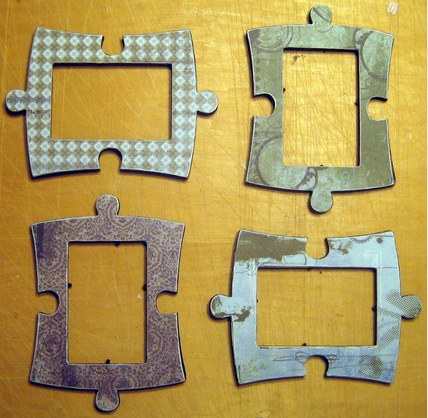 hiccup inc set of 4 puzzle piece frames