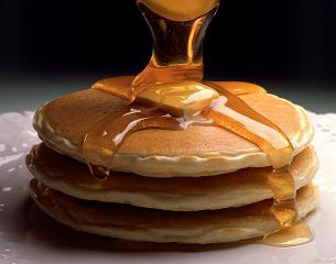 syrup and pancakes