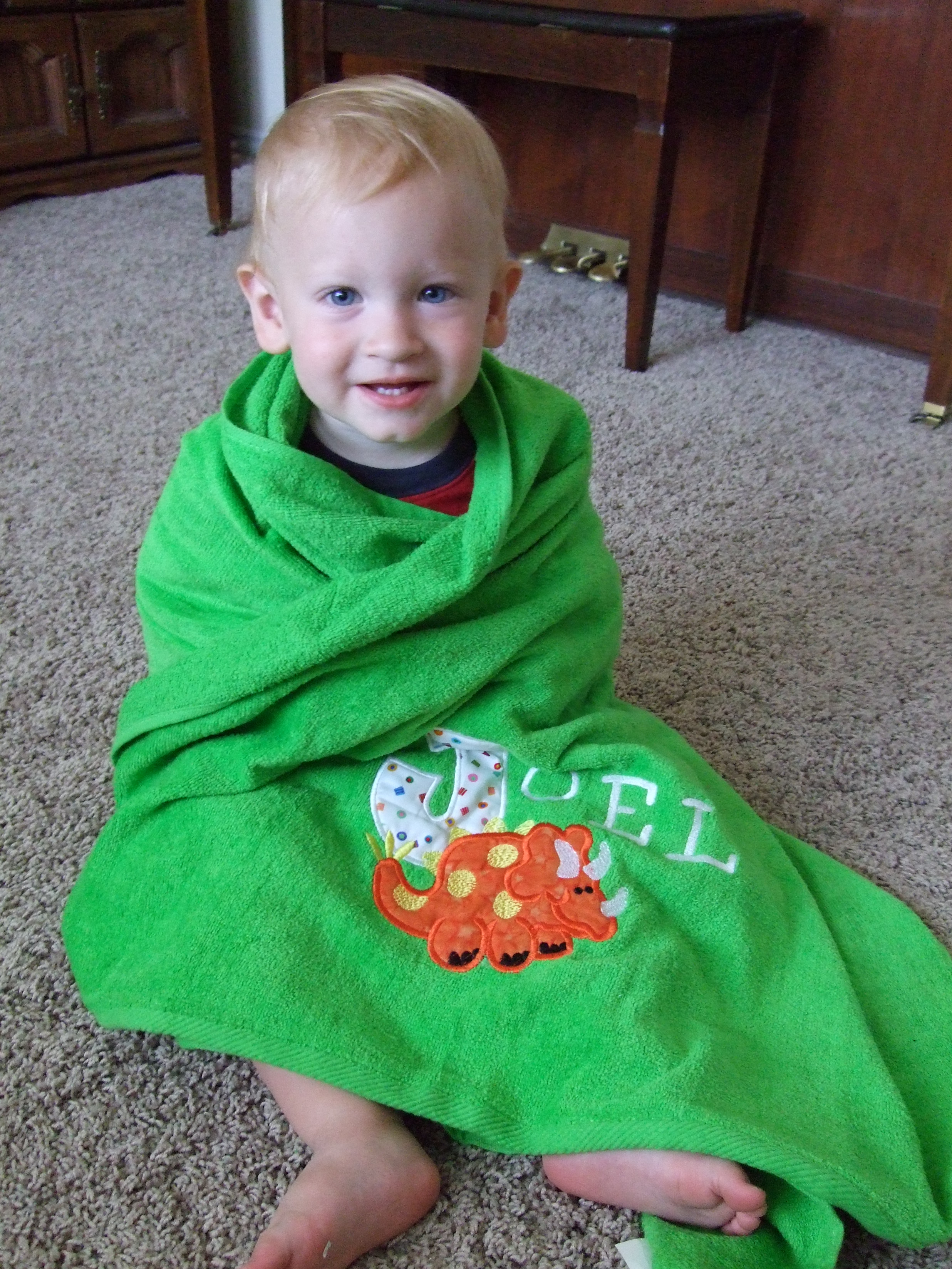 personalized towel and shirt