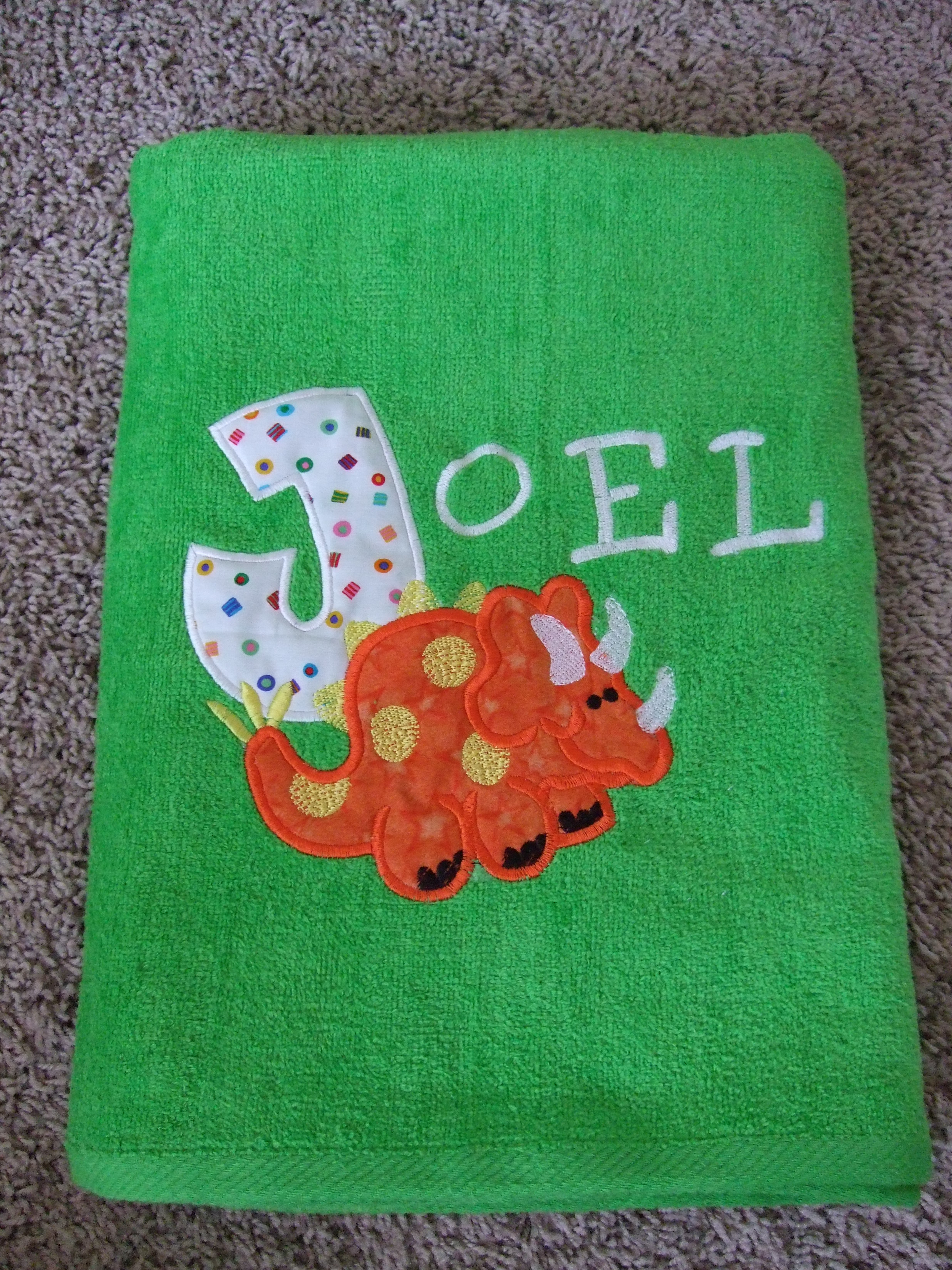personalized towel and shirt