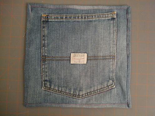 reuse old jeans hot pad