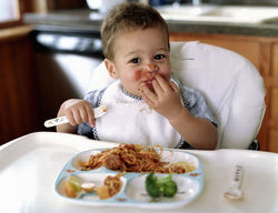 toddler eating mealtime