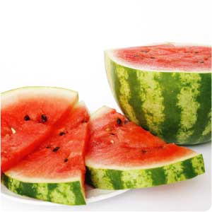 selecting ripe watermelon