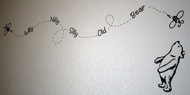 vinyl lettering wall art winnie the pooh