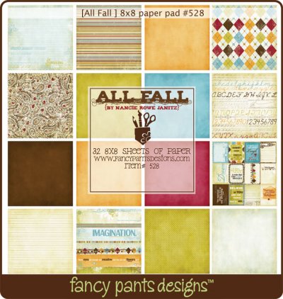 fancy pants 8×8 scrapbook paper pad