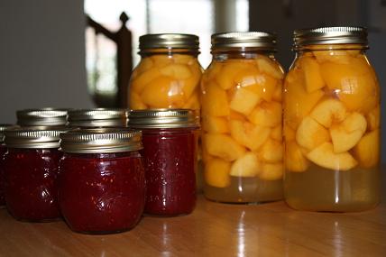 peach raspberry jam bottled canned peaches preserving steam canner