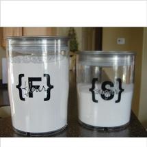 flour sugar food labels