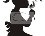 girl blowing dandelion vinyl wall graphics