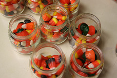 jars of halloween candy