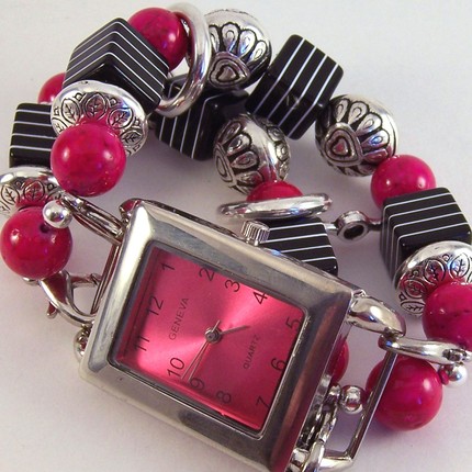 bracelet watch interchangeable band pink