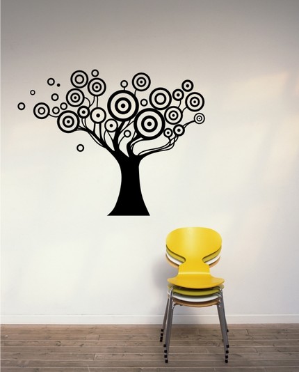 vinyl wall graphics art swirly modern circles