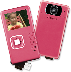 pink vado pocket video cam creative labs