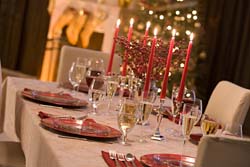 christmas table setting