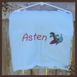 stitcheroos personalized embroidered bath towel