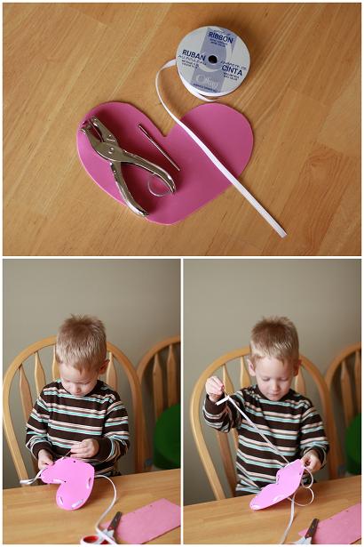 Lacing cards are also another great decoration and activity for toddlers.