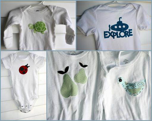 appliqued onesies