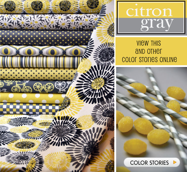 citron gray color story michael miller