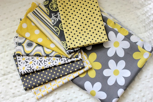 michael miller citron grey quilting fabric collection