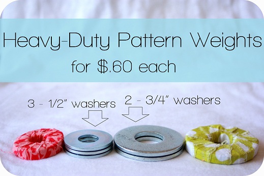 Make/DIY Fabric Wrapped Sewing Pattern Weights with Washers