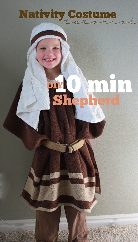 10 Minute Nativity Shepherd Costume - Nativity Costumes Tutorial - Kids Shepherd Costume