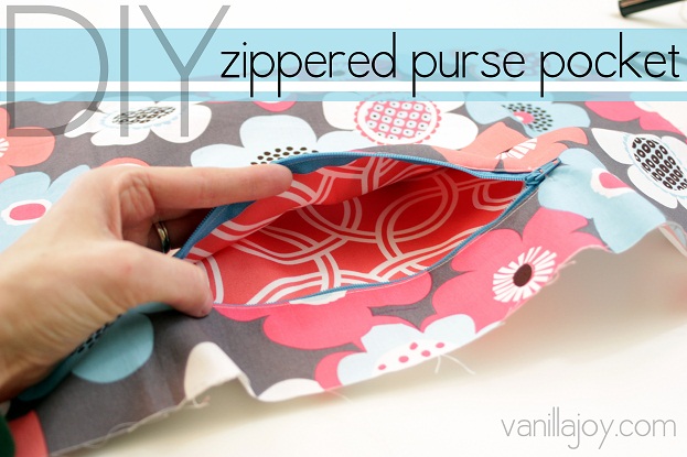 Easy Zippered Pocket Tutorial