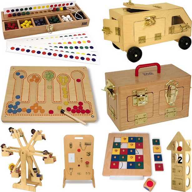 1set Wooden Lock Box With 6 Locks And Keys Toys For Boys And Girls