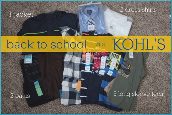 back to school shopping kohls