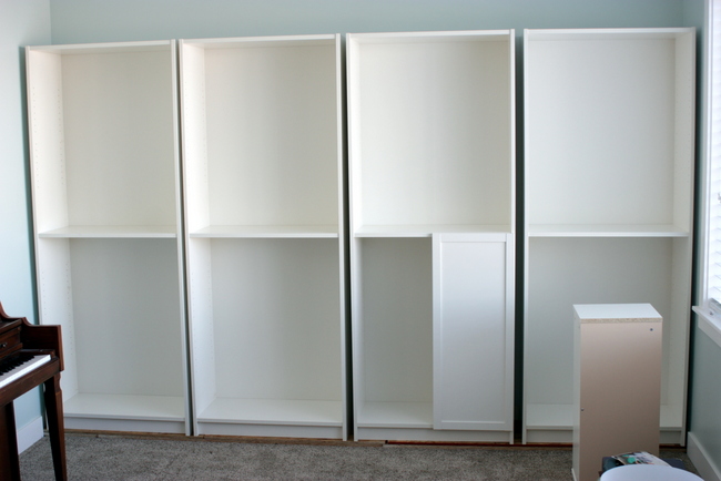Diy Built In Bookshelves Ikea Billy Hack