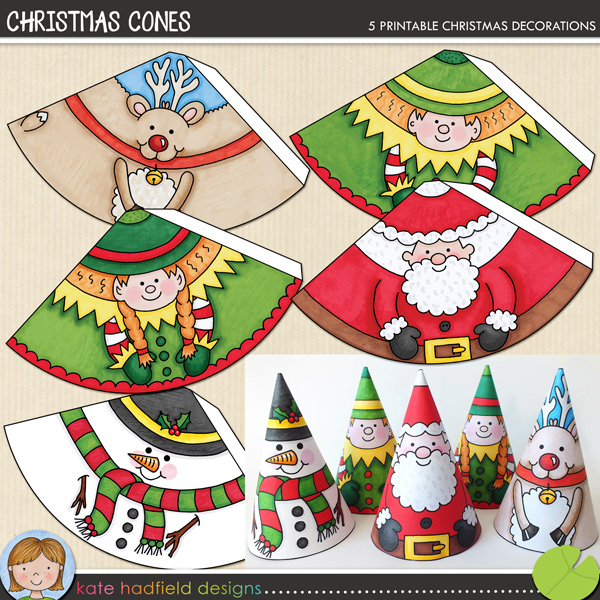 PRINTABLE Christmas Cones printable-christmas-cones